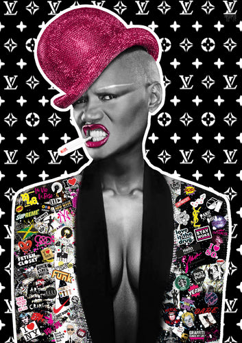 Grace Jones - The Postman - Hand Finished A2 Giclee Print PREORDER