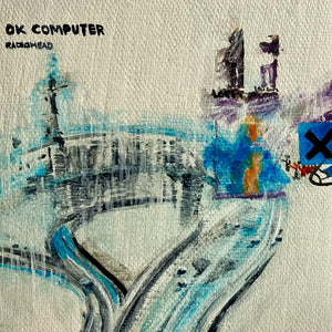 Tinsel Edwards- Radiohead - OK Computer -10x10cm original