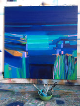 Load image into Gallery viewer, Calm Blue Eventide Tiffany Lynch 100x100cm