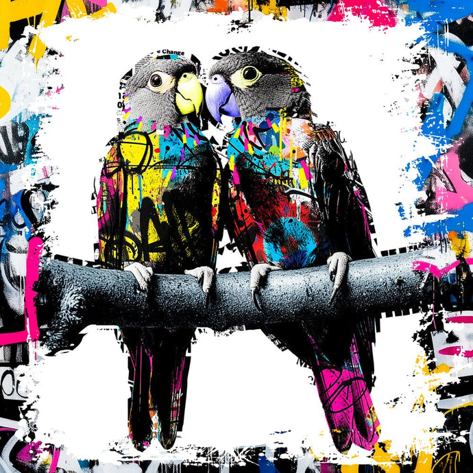 Lovebirds - The Postman 50cm/50cm Giclee Print