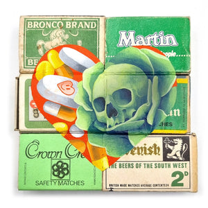 Gemma Compton - Burning Love Green - Painted match boxes