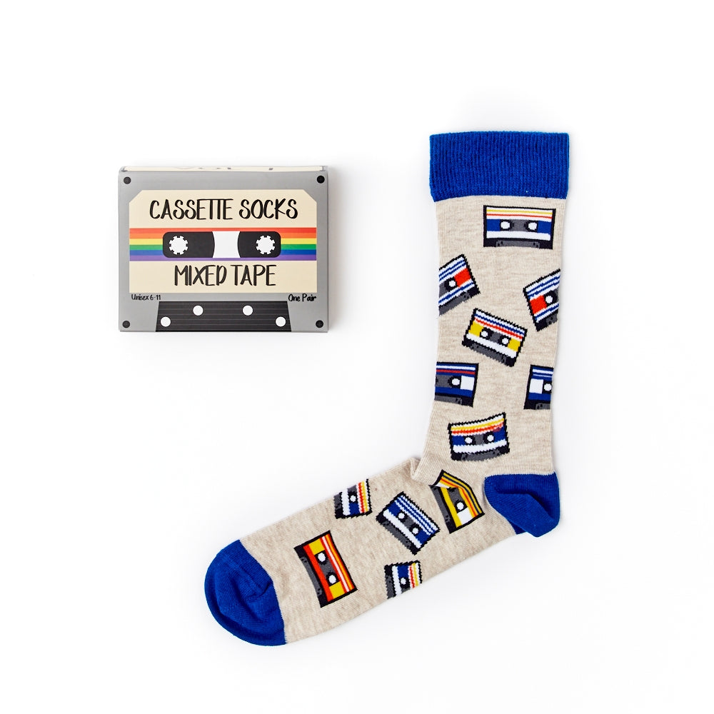 Unisex Cassette Mixed Tape Gift Box Socks