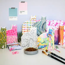 Load image into Gallery viewer, Riso Cat Cut-out Card - Niaski