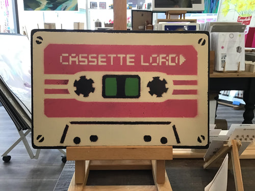 Cassette Lord - A4 Pink on White Cassette
