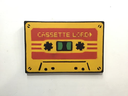 Cassette Lord Red on Yellow cassette tape A4