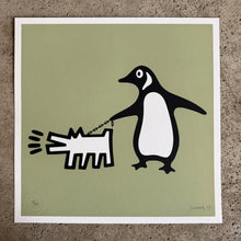 Load image into Gallery viewer, ‘Choose Your Penguin’  - Hand finished screen print 30x30cm - Jameson Robinson