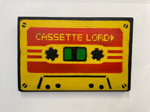 Cassette Lord - A4 red on yellow