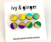 Load image into Gallery viewer, Ivy &amp; Ginger - Four Piece Gold Edge Handpainted Wooden Earring Set - Set of 4