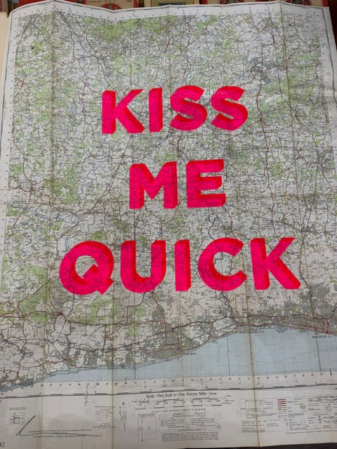 Kiss Me Quick Brighton and Worthing 84 x 70cm - Dave Buonaguidi