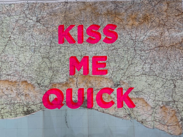 Kiss Me Quick Brighton and South Downs 76 x 104cm - Dave Buonaguidi
