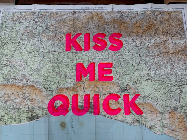 Kiss Me Quick Brighton and South Downs 76 x 104cm - Dave Buonaguidi
