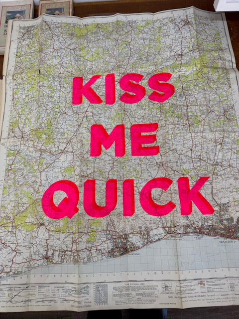 Kiss Me Quick Brighton and Worthing 81 x 69cm - Dave Buonaguidi