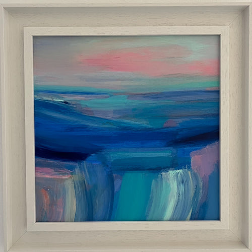 Tiffany Lynch - Sea Henge 34x34cm framed - Abstract seascape