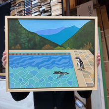 Load image into Gallery viewer, Portrait of an African Penguin (Pool with two Penguins) - Original - Jameson Robinson