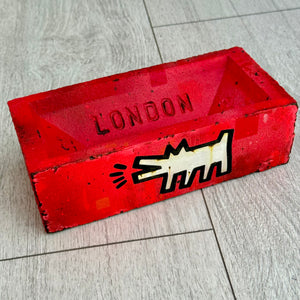 Jameson Robinson - Haring Dog (Red) - London Brick - Painted Brick