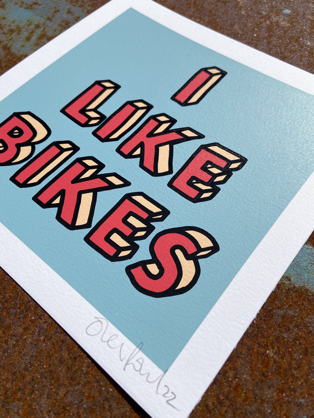 Oli Fowler - 'I like Bikes' Signed Edition of 25 Screen print