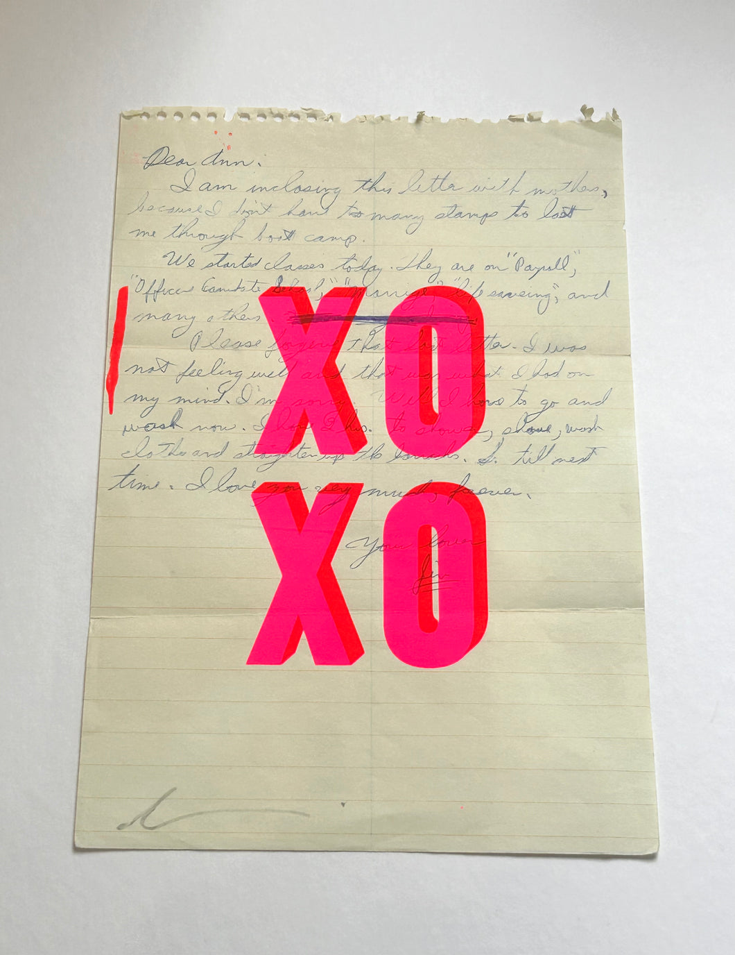 Dave Buonaguidi - XOXO - Screenprint - Unframed