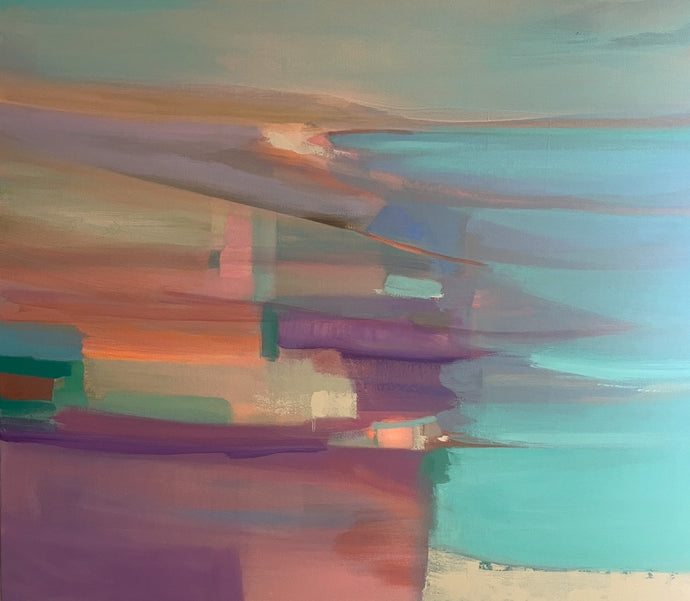 White Cliffs Slipping into the Sea 70x80cm