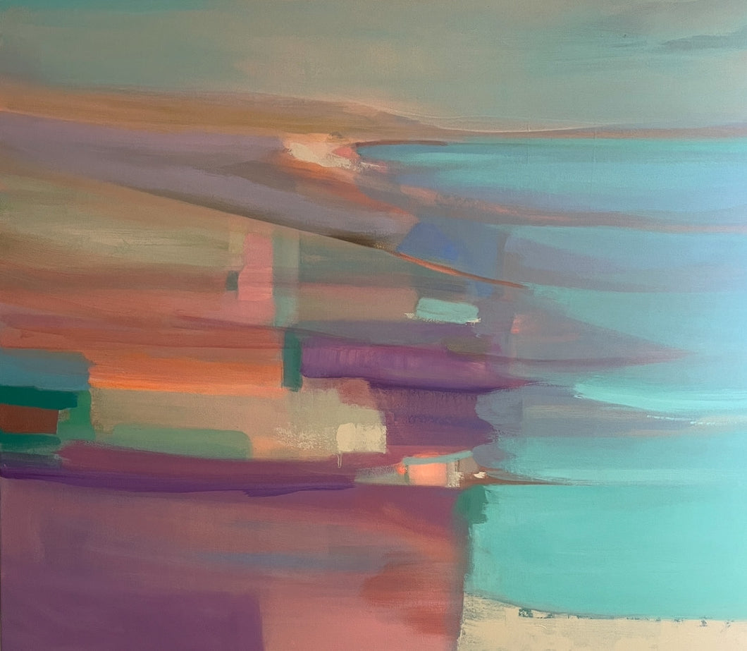 White Cliffs Slipping into the Sea 70x80cm