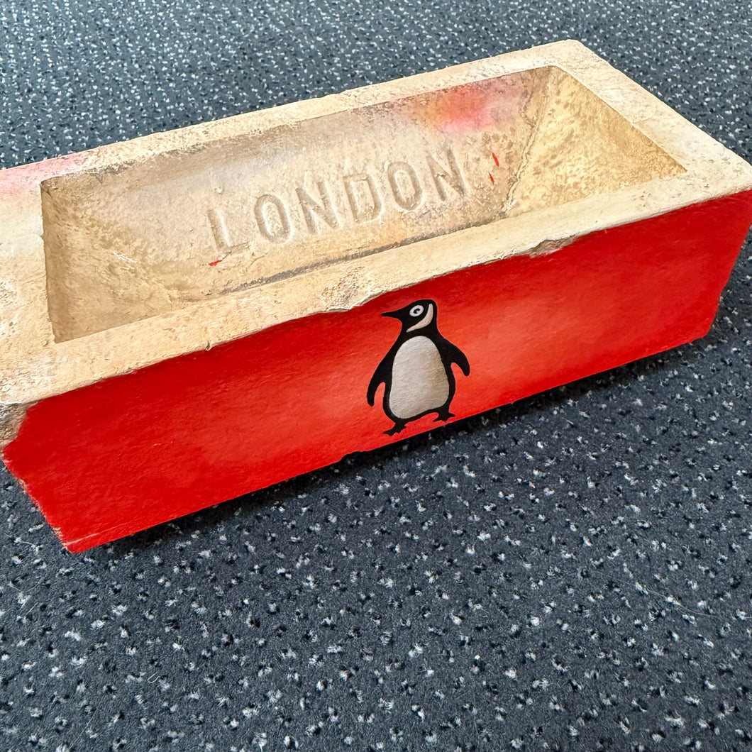 Penguin Brick (Red, 1949 Penguin), Jameson Robinson, acrylic on London no.33 brick