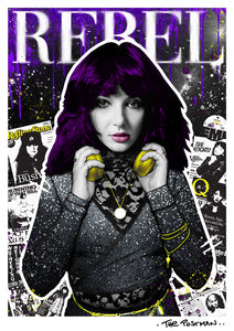 Kate Bush - REBEL - The Postman hand finished A2 Giclee Print