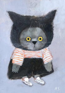 Natalia Shaloshvili - Little Cat in the Little Hat - Giclee Print