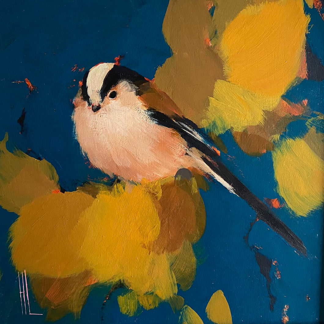 Heidi Langridge -  Long tailed tit in royal blue and spun gold