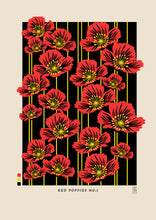 Load image into Gallery viewer, Lou Taylor - Red Poppies No 1 Giclee Print A2