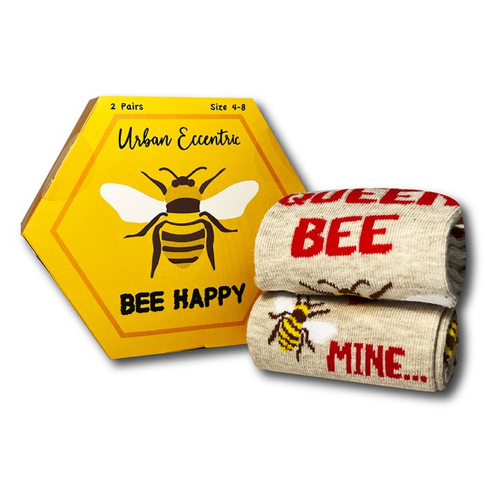 Ladies Bee Happy Socks Gift Box