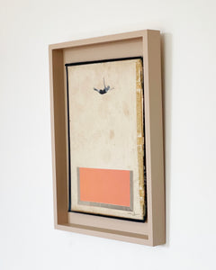 Open Air Pool - Size 24x33cm - paper on book cover, framed