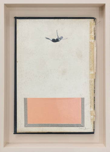 Open Air Pool - Size 24x33cm - paper on book cover, framed