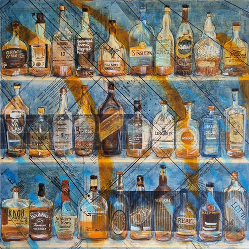 Pam Glew - Whiskey Bar - Original on canvas