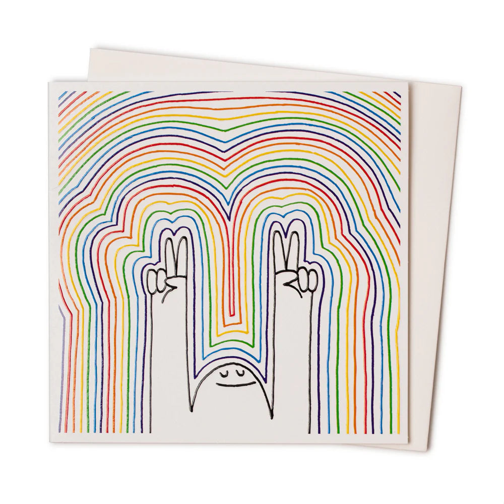 Peace Love and Rainbows Card - Christopher David Ryan