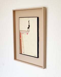 Performance - Size 40x50cm - paper on book cover, framed