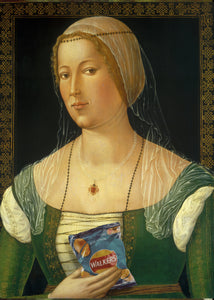 Haus of Lucy - Portrait of a lady eating crisps - Giclee Print