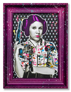 The Postman - Princess Leia- Urban Rebels - A4 Original Framed
