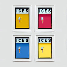 Load image into Gallery viewer, Ices Mustard yellow - Richard Heeps- Framed White - 70 x 55cm Medium