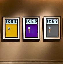 Load image into Gallery viewer, Ices Mustard yellow - Richard Heeps- Framed White - 70 x 55cm Medium