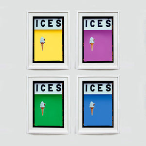 Ices Sherbet yellow - Richard Heeps- Framed White 54x41cm- Small
