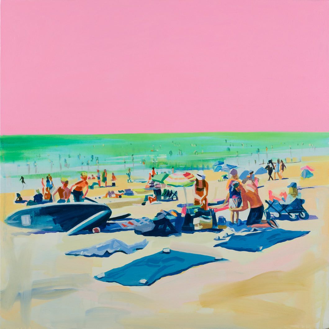 Ruth Mulvie Ice Cream Beach original painting
