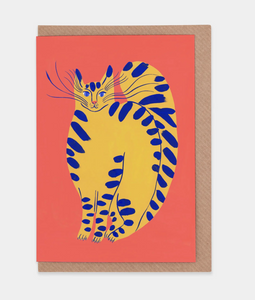 Evermade - Yellow Kitten card and envelope - design by Agathe Singer