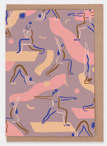 Evermade - Yoga - greeting card design by Lucy Sherston