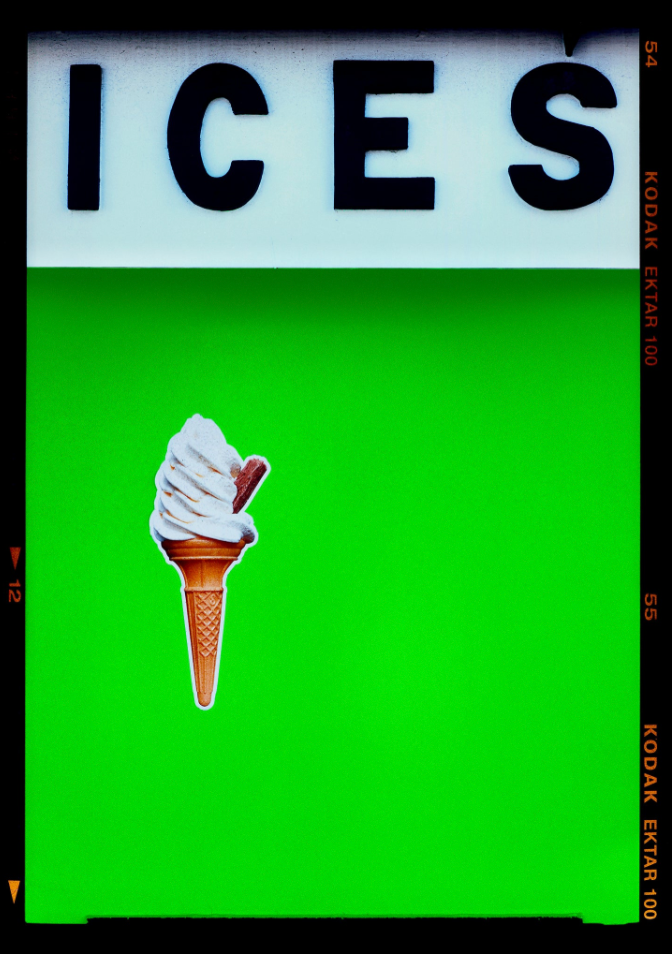 Ices (Vivid Lime Green) - Richard Heeps medium - Framed