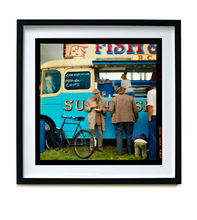 Load image into Gallery viewer, Richard Heeps - Fish and Chips Van - Framed 60x60cm
