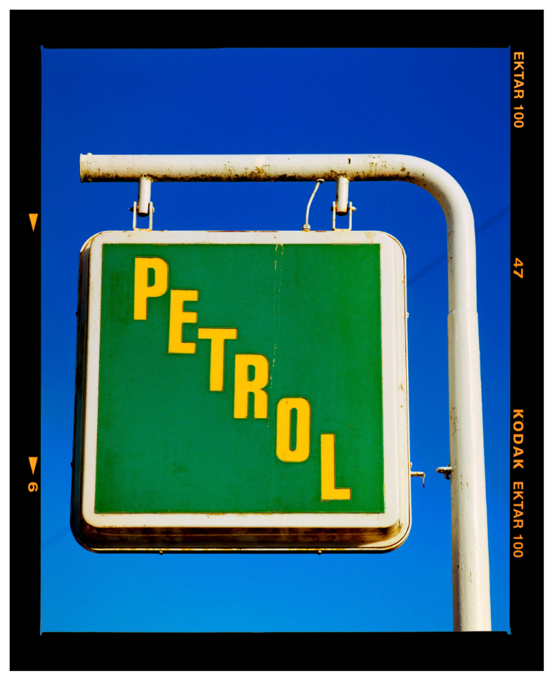 Trevor's petrol - Richard Heeps - Black Framed 60x70cm