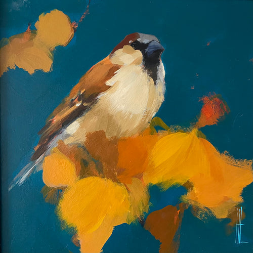 Heidi Langridge -  Sparrow in blue and gold