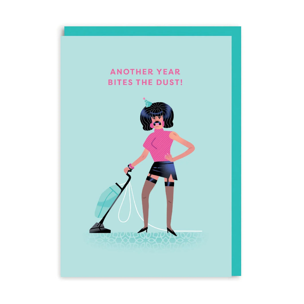 Another Year Bites The Dust - Greetings Card- Ohh Deer - Freddie Mercury