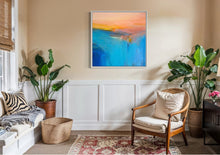 Load image into Gallery viewer, Sophie Abbott ‘Blue Sunrise Sea’ - Original Painting 90x90cm