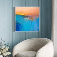 Load image into Gallery viewer, Sophie Abbott ‘Blue Sunrise Sea’ - Original Painting 90x90cm