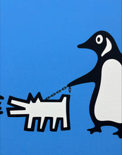 Load image into Gallery viewer, 'Choose Your Penguin' (Blue)- Hand finished 2 colour screen print - Jameson Robinson